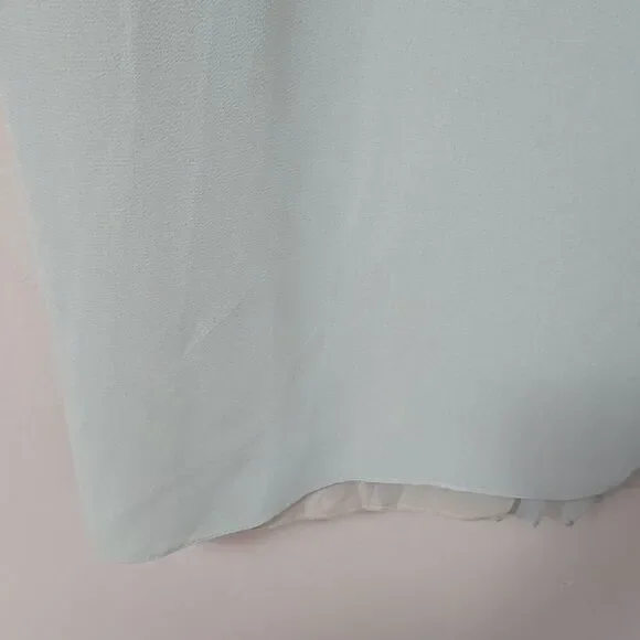 Ursula of Switzerland Special Occasion Dress Size 15/16 Aqua Dress Vtg Flaw - Picture 2 of 8